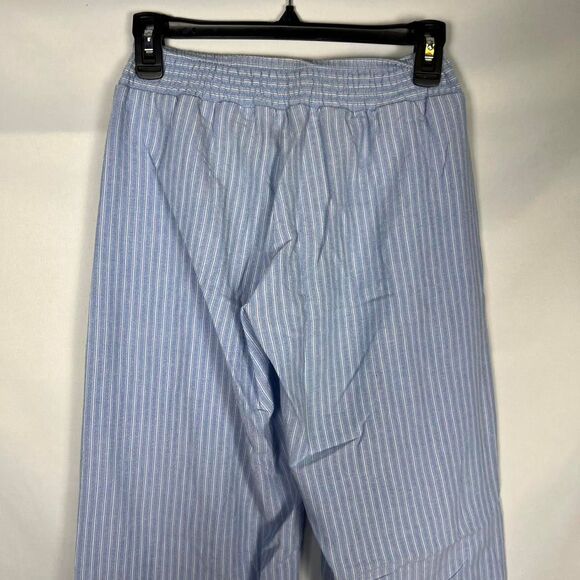 bobi Los Angeles 100% Cotton Pinstripe Wide Leg Pants (XS) - Picture 6 of 8